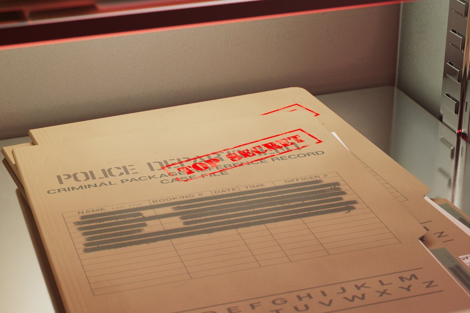 Carpetas con registros criminales