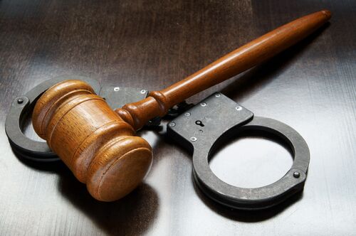 cuffs and gavel