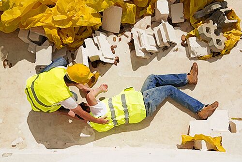 worker injured at a construction site